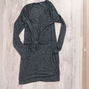 Express Charcoal Long Sleeve Dress